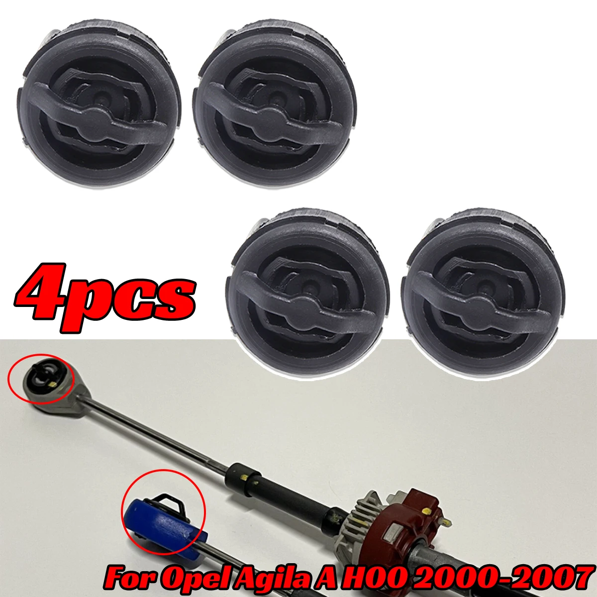 

4pcs Gear Shift Cable Linkage End Rod Bushing Connect For Opel Agila A H00 2000 2001 2002-2007 Pivot rubber replacement parts