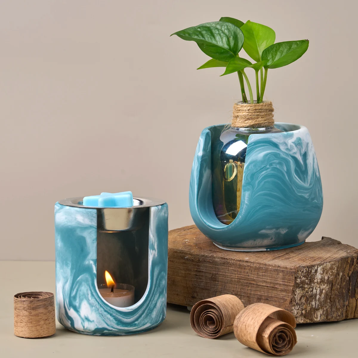 Cylindrical Incense Burner Silicone Mold DIY Hydroponics Vase Concrete Cement Mould Melting Wax Container Making Plaster Molds