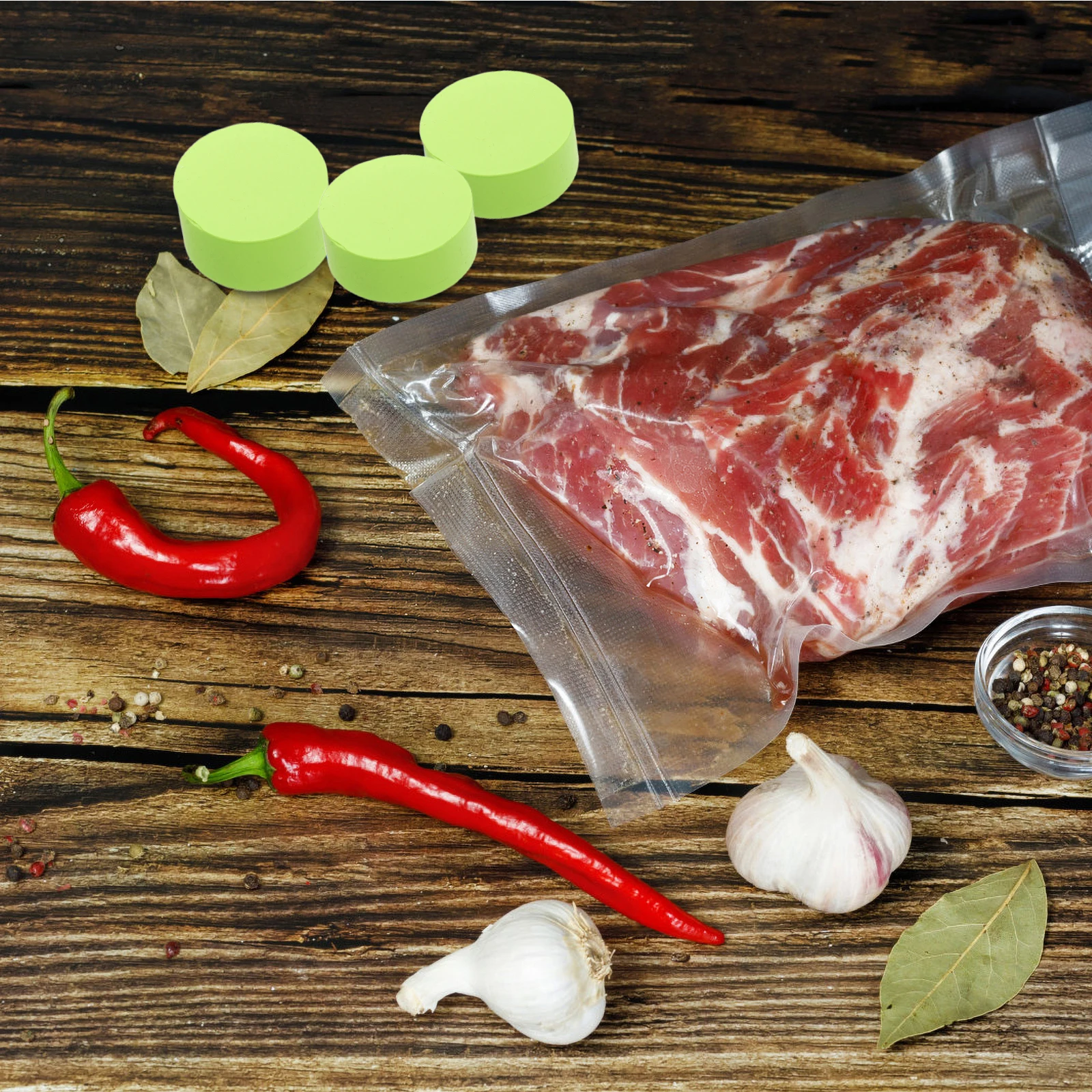 

4 шт. магнитные зажимы, аксессуары для пищевых продуктов, грузики для приготовления пищи, приготовленные пакеты, светло-зеленые противоскользящие тонущие магнитные гири для еды