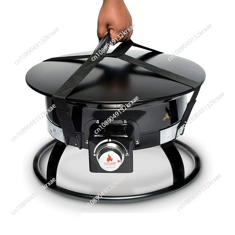 

Портативный газовый очаг для улицы Deluxe с крышкой и комплектом для переноски, диаметр 19 дюймов