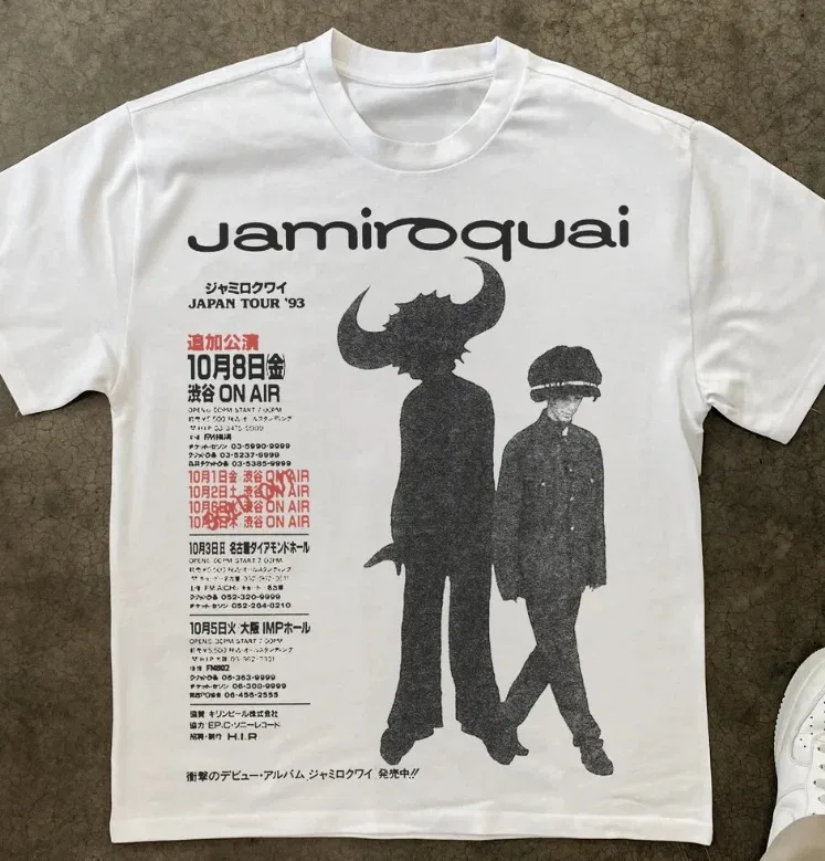 Jamiroquai Band Graphic REPRINT T-shirt Vintage High Street Sports