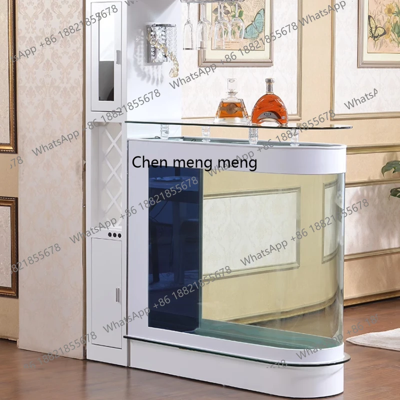 

Wine cabinet living room household partition screen creative entrance medium and large water-free ecological aquarium