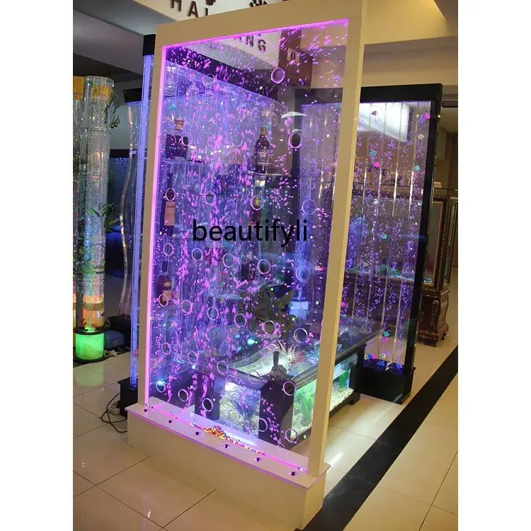 

Water Curtain Wall Bubble Water Dance Flying Bath Curtain Subareas Screens Hallway Acrylic Large Custom