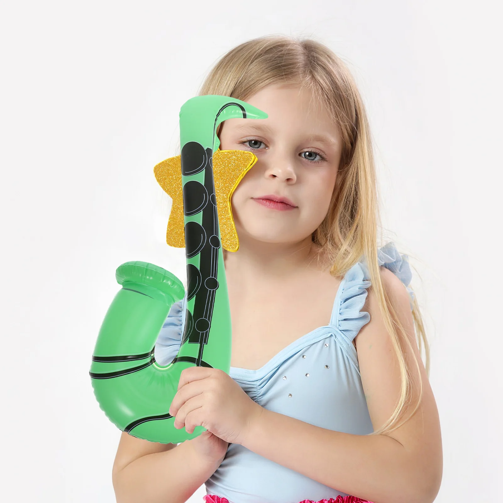 

3Pcs Blow Up Saxophone Balloons Musical Instrument Decor for Childrens Party Interactive Entertainment Props