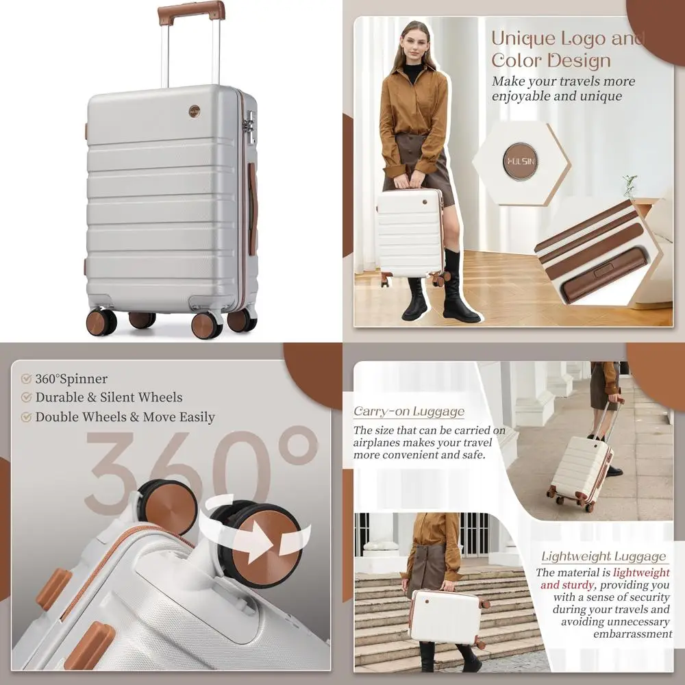 

20 Inch Airline Approved Hardside Spinner Carry-On Luggage with Hard Shell, Perfect for Travel and Storage Needs