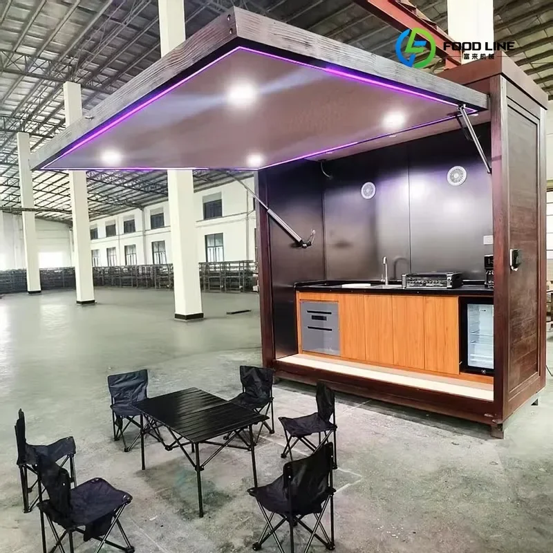 FL Mobile Kitchen Manufacturer, Scenic Area Transportation Rental, Catering Equipment, Stainless Steel Dining Car Custom