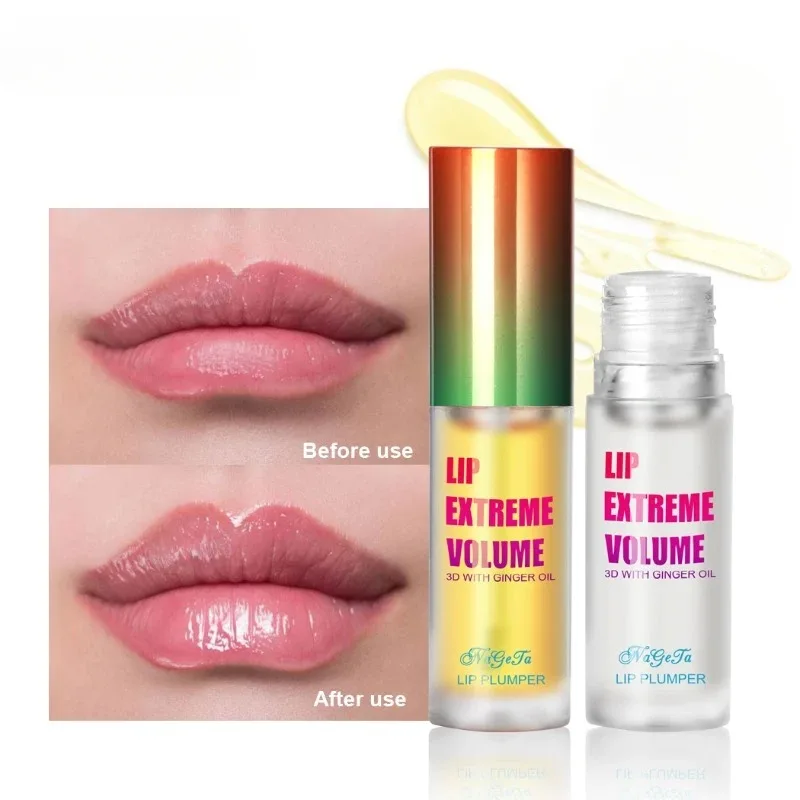 Long Lasting Volumising Essence Oil Serum, Lip Plumper, Reparação Instantânea, Linhas Finas, Aumenta a Elasticidade, Bálsamo Sexy