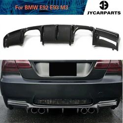Carbon Fiber / Black FRP Car Rear Bumper Guard Lip Diffuser Spoiler for BMW E92 E93 M3 2007 - 2013