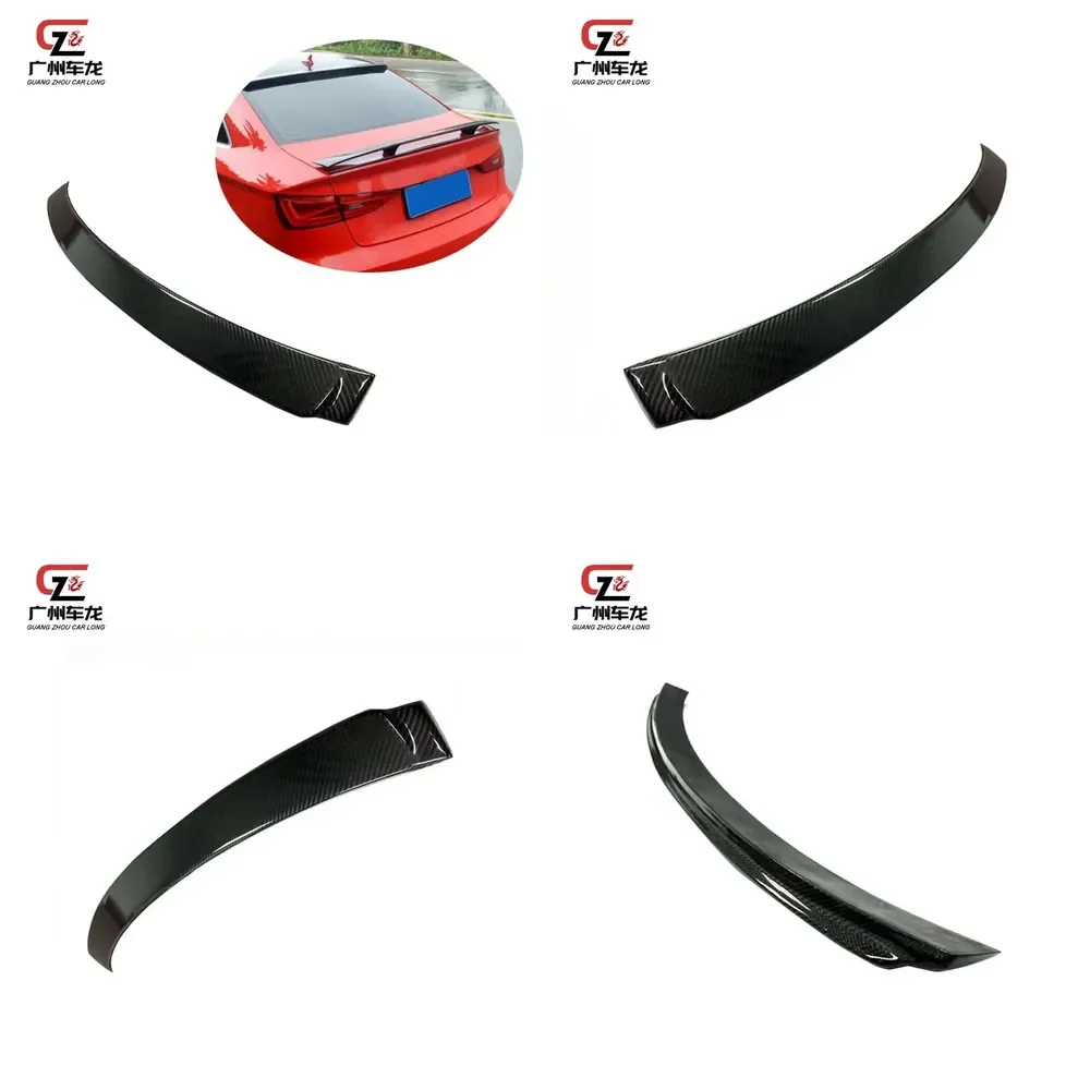 High Quality Real Carbon Fiber RS3 Style Roof Spoiler Rear Spoiler for A3/S3 Sedan 2014-2020 Top Tail Wing Car Spoiler