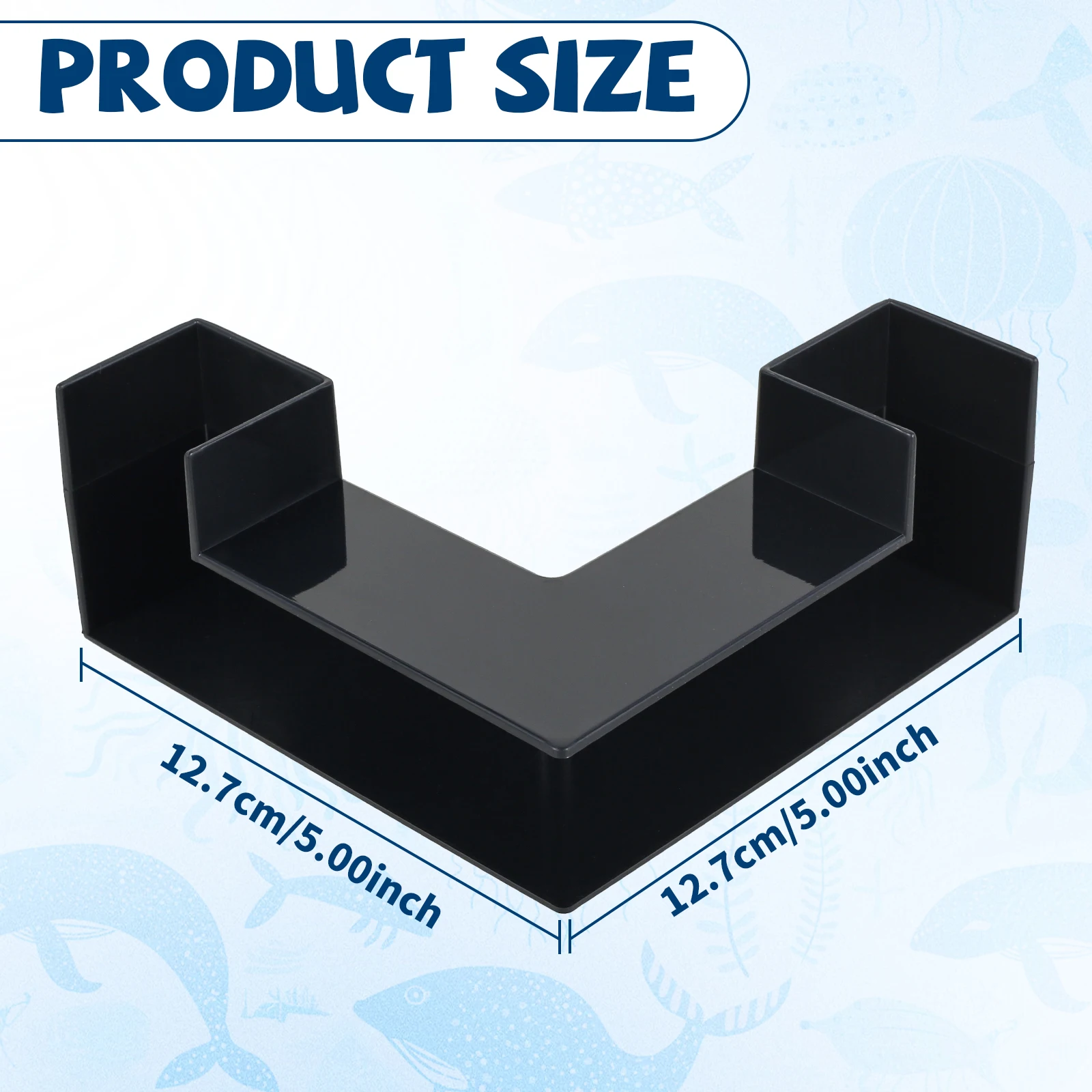 1/2Pcs Shrimp Cave Aquarium Tunnel Corner Aquarium Cave L-Shape Hiding Viewing Tunnel Fish & Shrimp Play Hideout for Fish Tank