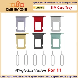 Single SIM Card Tray Holder Slot Replacement for iPhone 11 and 11 PRO MAX with Eject Pin (Single Sim Version)Black Silver White