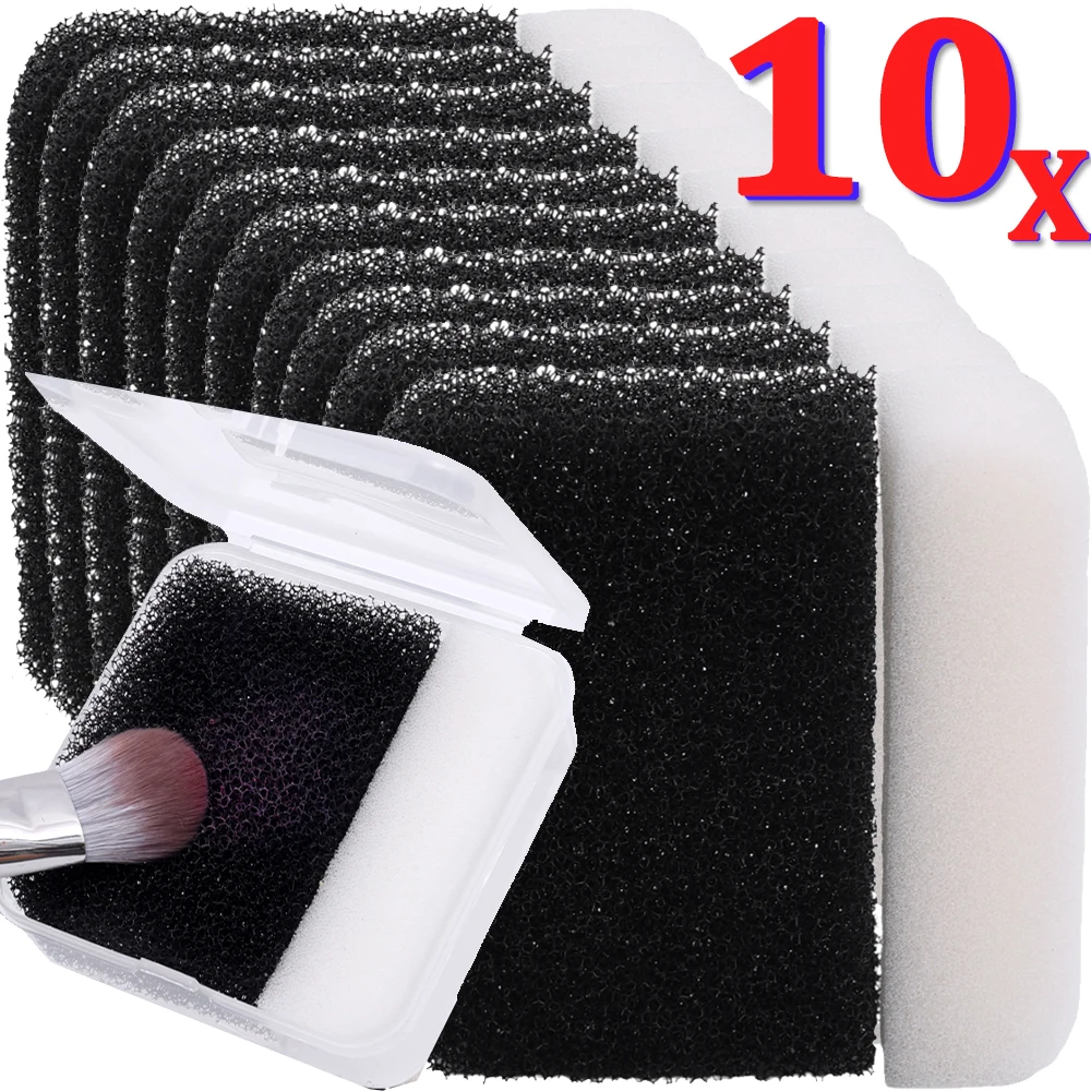 New Makeup Brush Cleaning Box Sponge Puff Cleaner Quick Cleaning Sponge Brushes No Damage To Bristles Box Cleaning Cleaner Tools