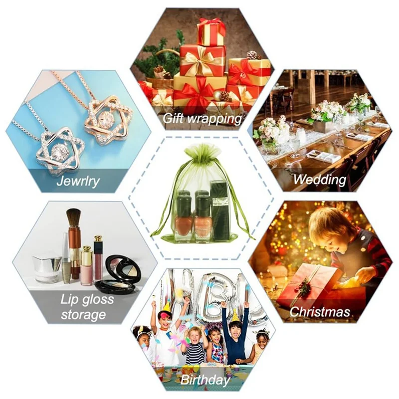 100Pcs Fruit Protection Bags (4X6 Inches) Green Mesh Lid Bag Drawstring Mesh For Fruit Protection Vegetable Garden Easy To Use