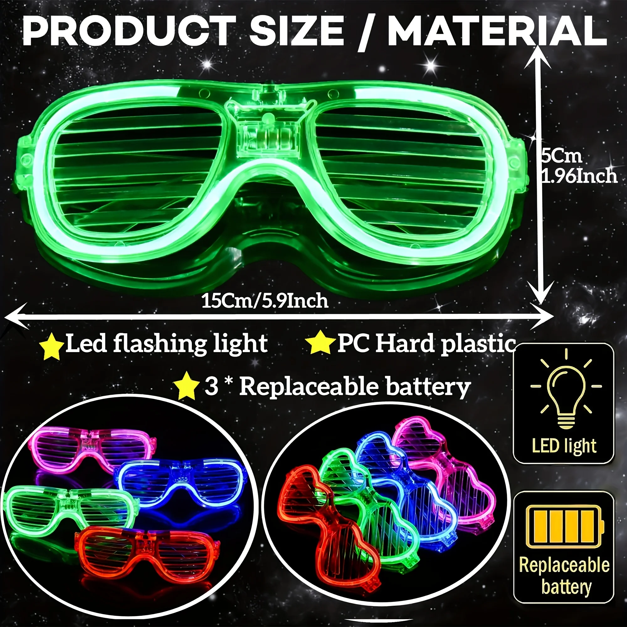 Conjunto de festa de bastão brilhante de 168 unidades, 12 óculos brilhantes, 16 bastões brilhantes de espuma, 40 luzes de dedo, 98 bastões luminosos, adequado para Halloween, Natal, casamentos, aniversários, decorações de férias