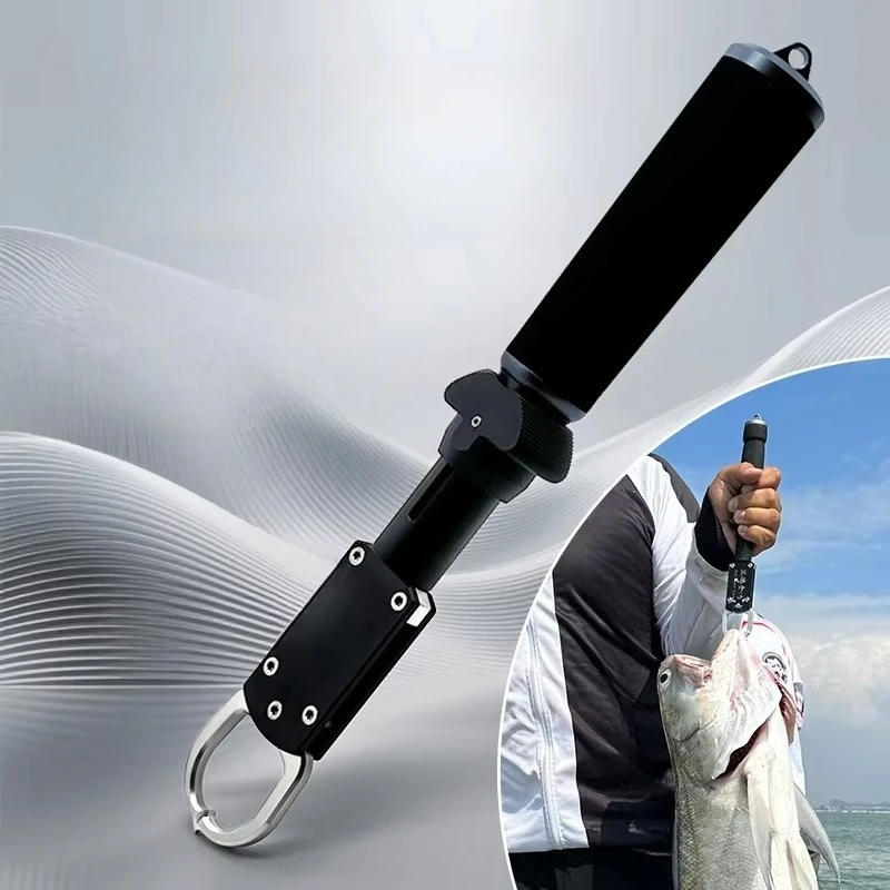 Fish Claw Gripper Fishing Pliers Aluminum Alloy Lightweight Non-Slip Multi-Functional Control Clamp Tackle Tool Accessories