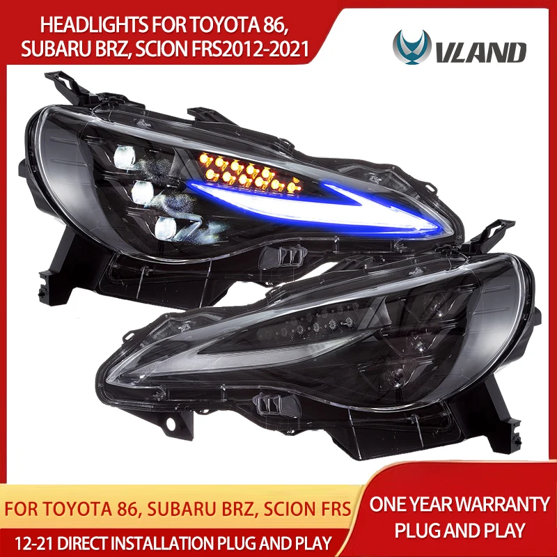 

2012–2021 VLAND RGB LED Headlight Assembly for Toyota 86 / Subaru BRZ / Scion FR-S