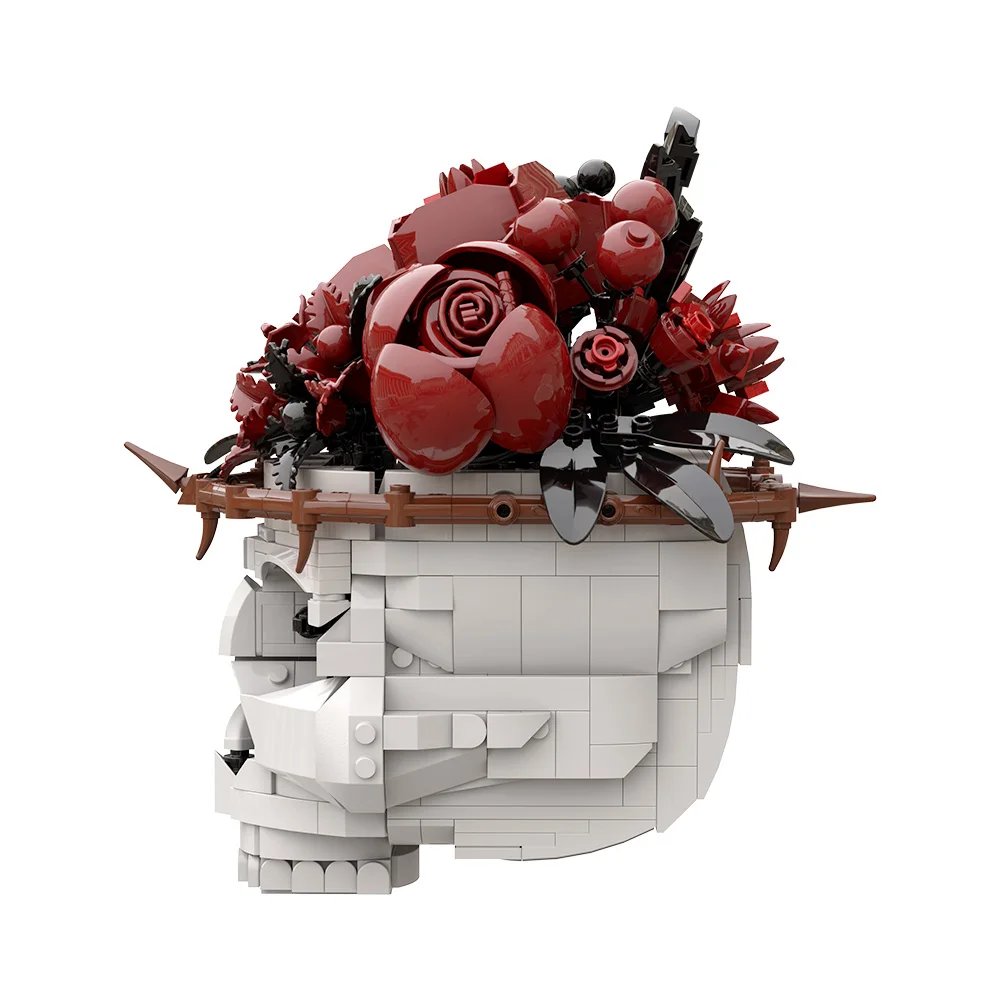 

Gobricks MOC Skull flower Building Blocks Toys