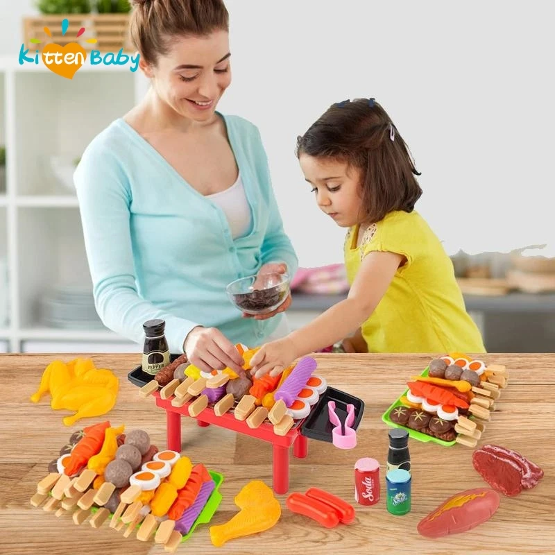 1 ensemble de simulation de nourriture Cosplay, cadeau éducatif pour bébé, jouets de cuisine pour enfants, ustensiles de cuisine pour barbecue, jouets de cuisine