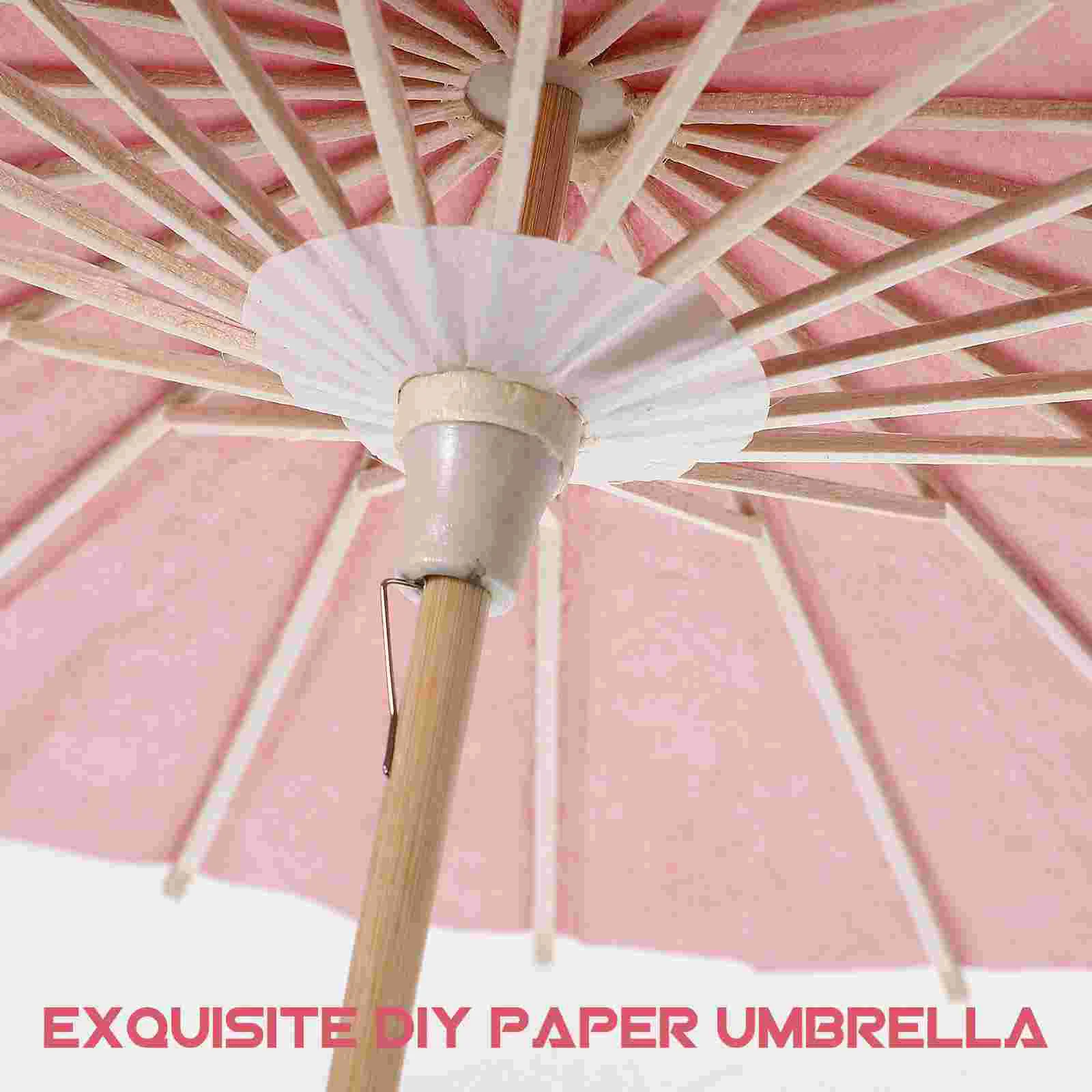 2 Pcs Paper Umbrella Blank Baby Fall Decor for Kitchen Parasol Photography Prop