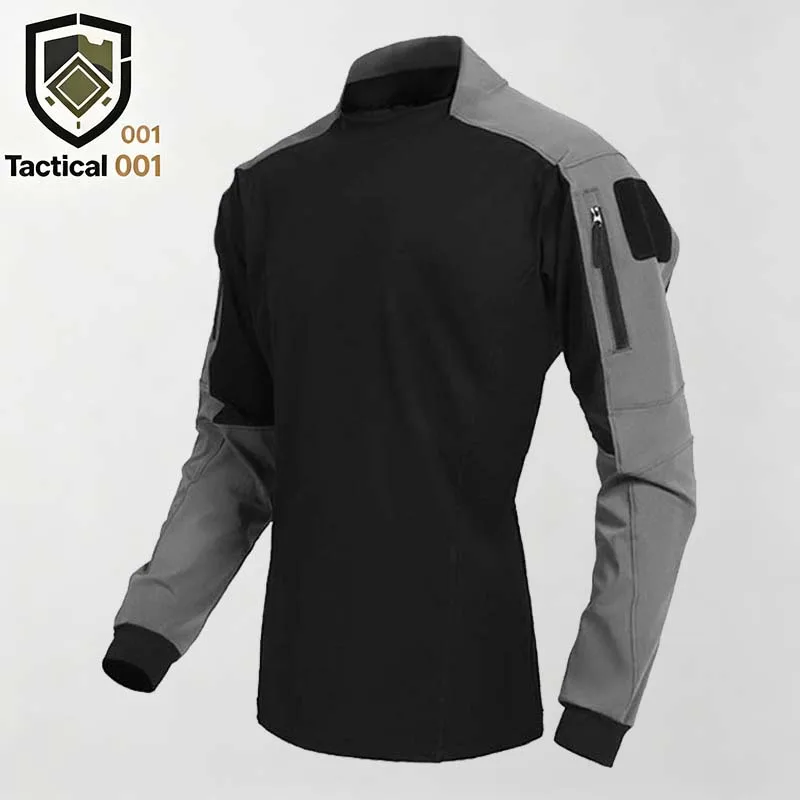 Men's Tactical Long-sleeved T-shirt - Outdoor Sport Four-way Stretch Quick-drying Breathable Commuter Top