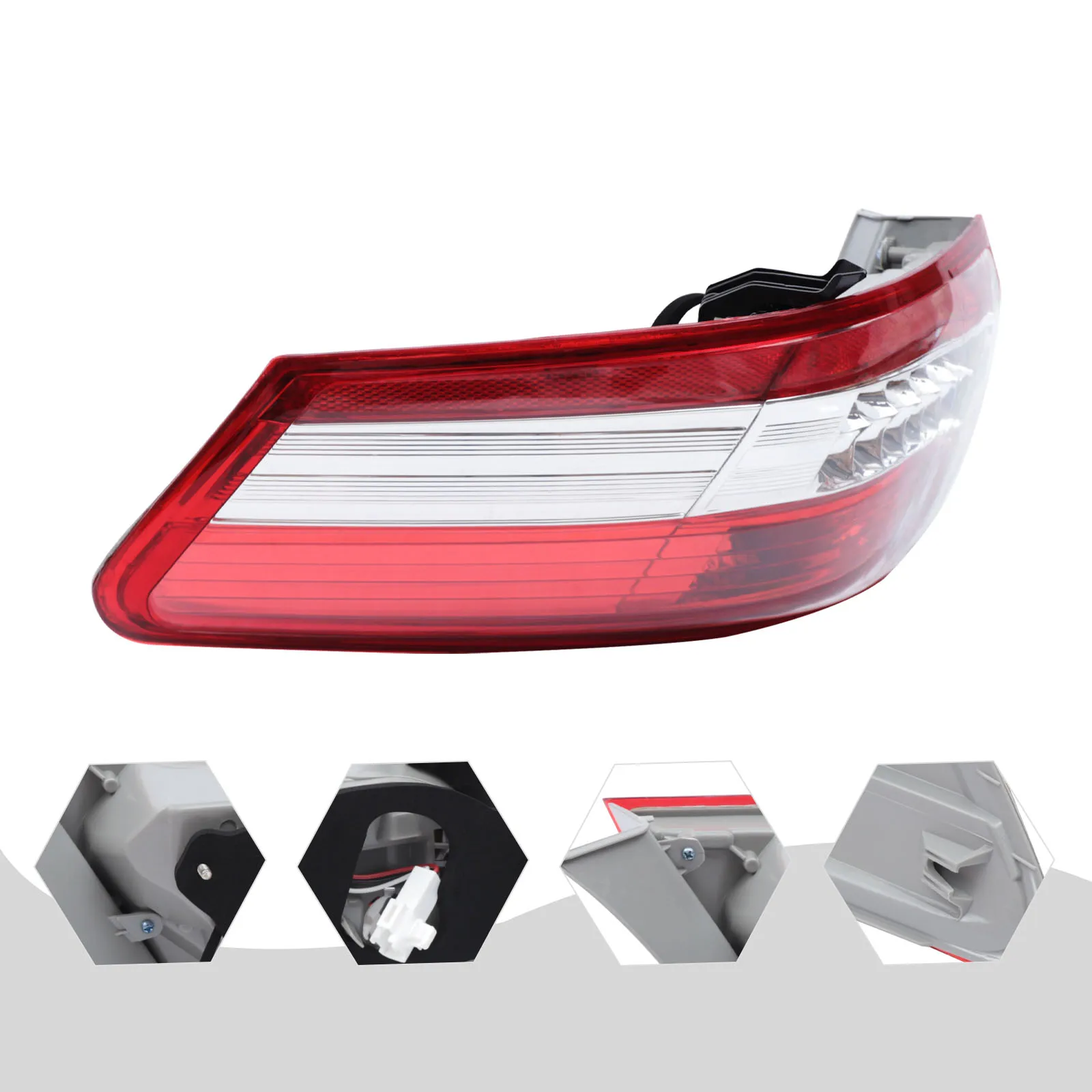 

RH Tail Light Assembly Fit For 2010 2011 Toyota Camry Outer Tail Light Halogen Rear Lamp Right Passenger Side 12V OEM 8155006340