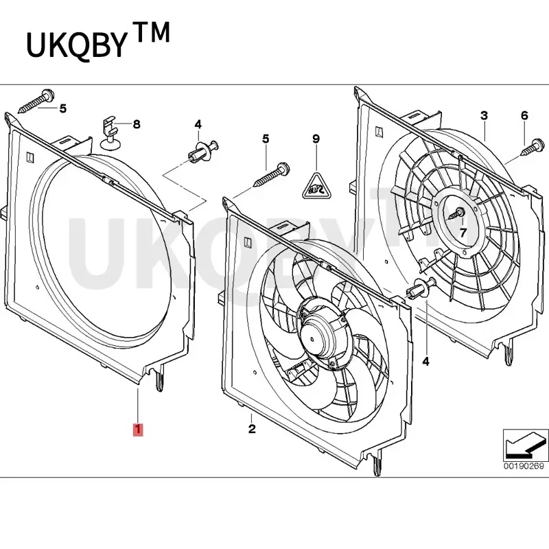 Car Fan cover 2004-b mwE46 325i 320Ci 323Ci 330Ci 320Ci M52 Coupler fan cover Water tank cover Wind ring cover 17111436259
