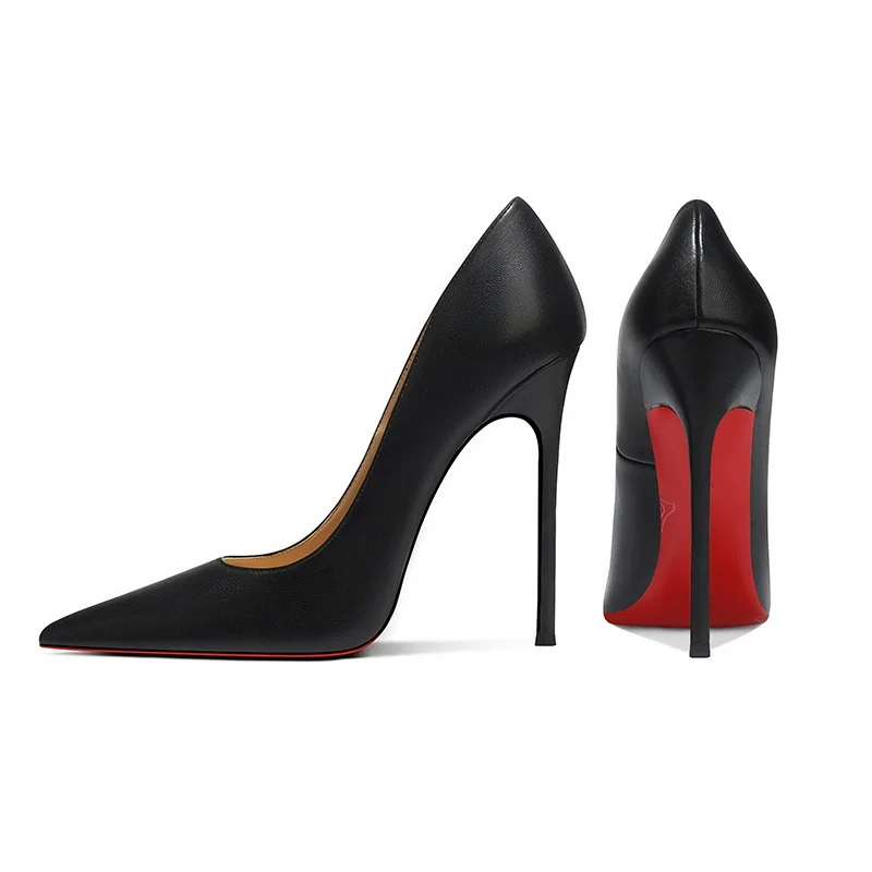 

Ultra-thin red-soled high heels, large size single shoes, new style, professional, pointed toe, ultra-fine and elegant