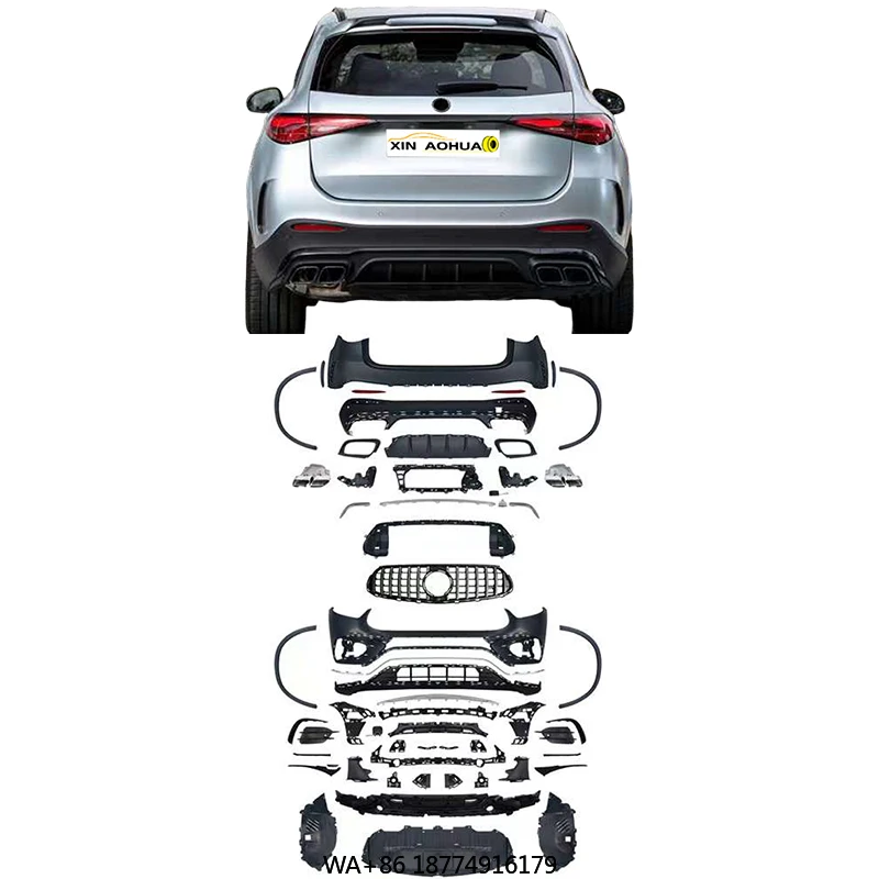 

Лидер продаж, высококачественный комплект кузова, передние и задние бамперы для GLC X254 (24+), улучшенная внешняя решетка GLC 63.