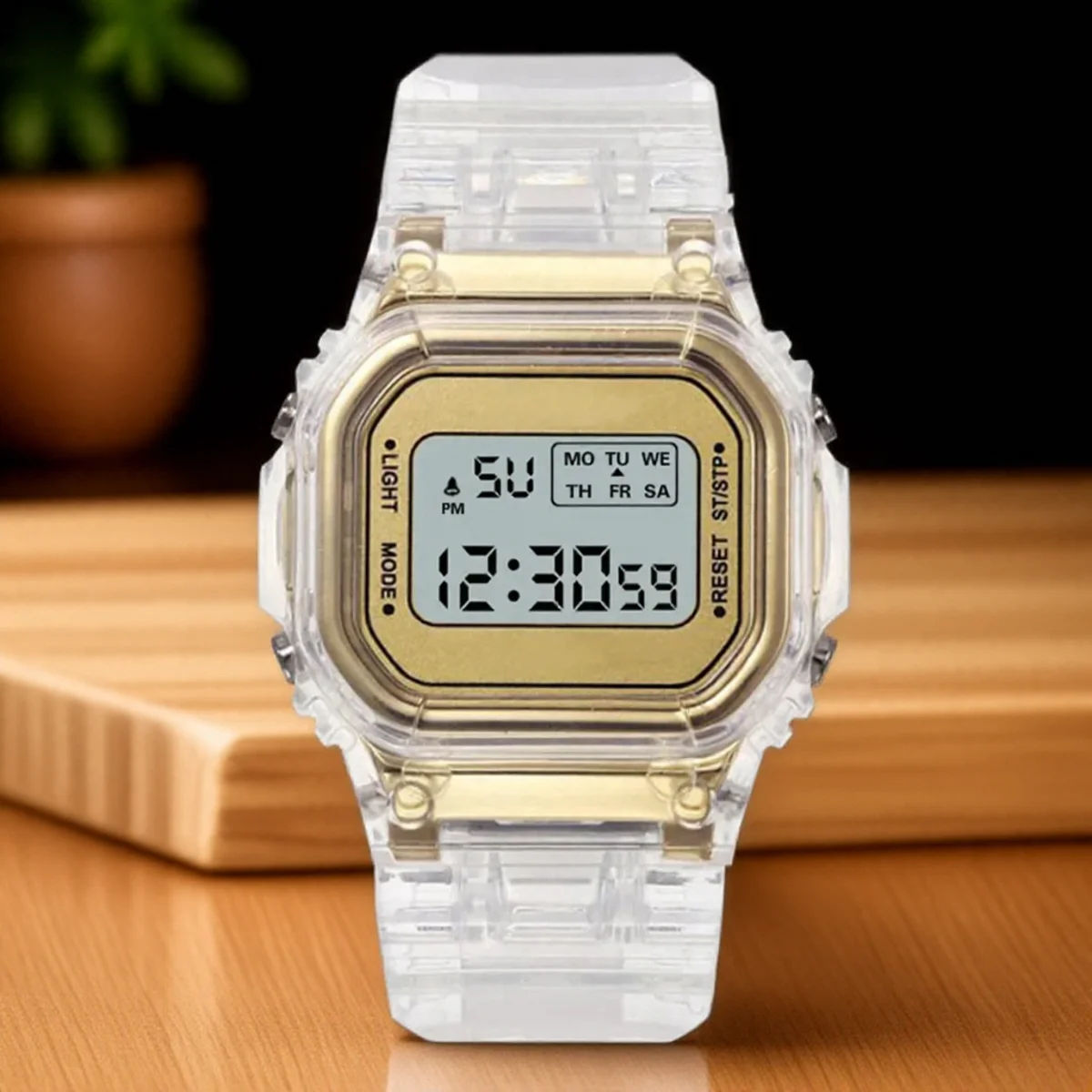 

Women's Outdoor Sports Digital Watch Waterproof LED Multifunction Square Design Electronic Wristwatch