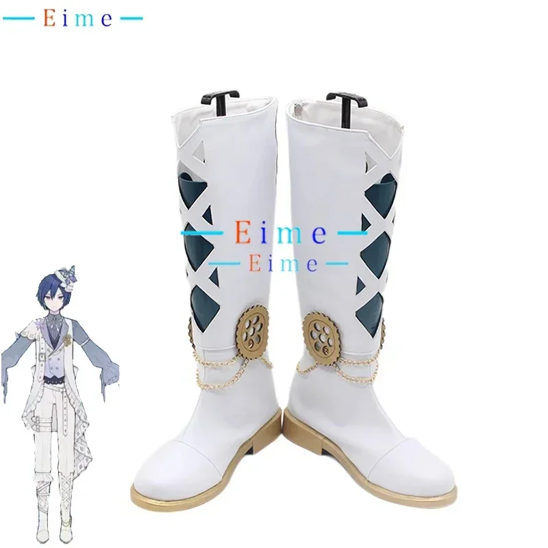 PJSk 3rd Anniversary Kaitoo Cosplay Shoes Halloween Carnival Boots Custom Made Game Cosplay Props Adult PU Shoes Big size