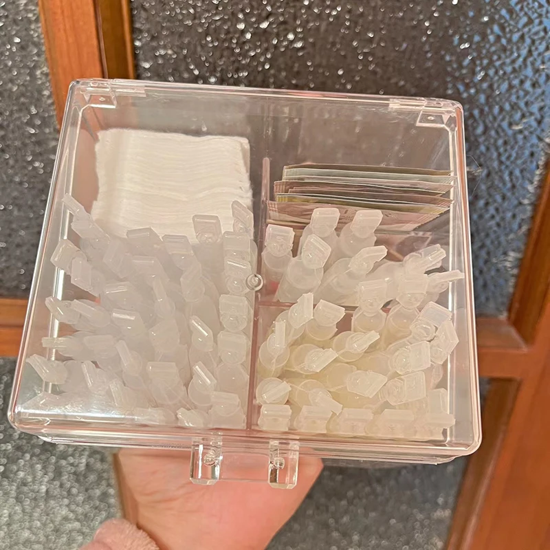 2-Grid Disposable Essence Dustproof Box Storage Box Large Capacity Acrylic Display Box Dresser Sample Desktop Shelf