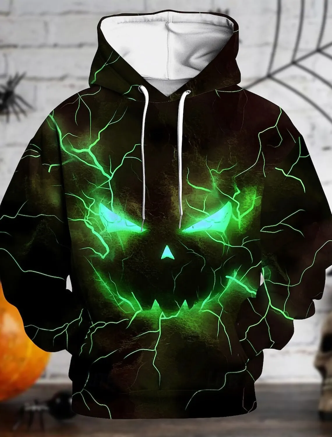 

2024 New Men's Women's Casual Everyday Fashion Comfortable Hoodie Halloween 3D Printed Pumpkin Couple Same Style Prom Carnival