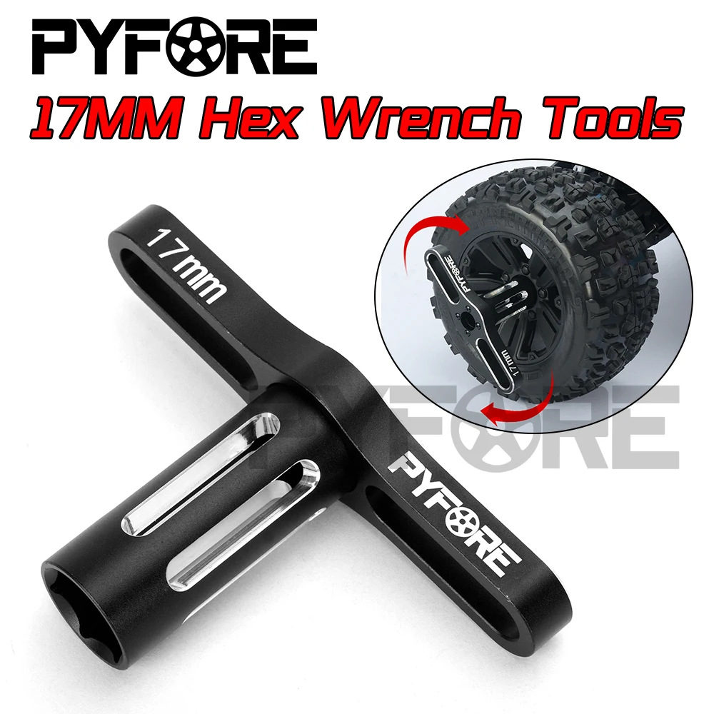 Metal 17MM HEX Wheel Nuts Sleeve Tools For 1/6 1/8 1/10 RC Model Cars Off-Road Monster Truck Crawler Tools Accessories