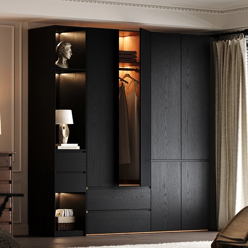 Armario de dormitorio con cajones, mueble de armario abierto para dormitorio
