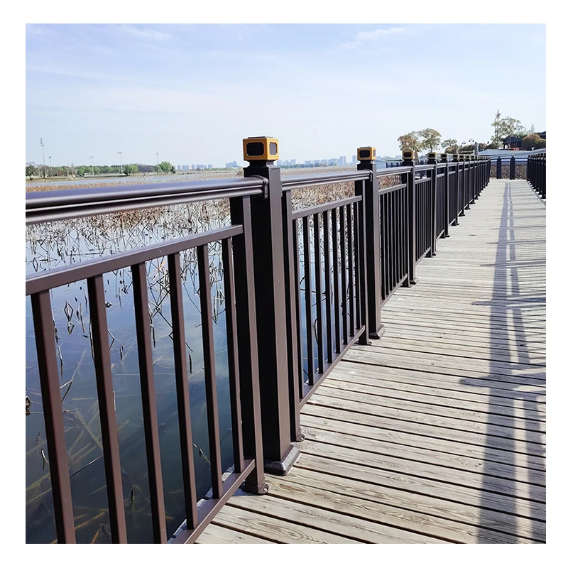 التخصيص ريفرسايد درابزين معدني عزل البلدية سياج درابزين الفولاذ المقاوم للصدأ بارك سياج واقي #1