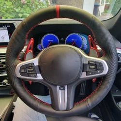 Black Anti-Slip Artificial Leather Braid Car Steering Wheel Cover For BMW M Sport G20 G30 G32 G21 X3 G01 G02 X4 X5 G14 G15 G16