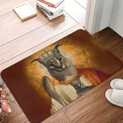 Personalized Jesus Saint Meme Big Floppa Doormat Mat Anti-Slip Bathroom Kitchen Living Room Rug Carpet 40*60cm