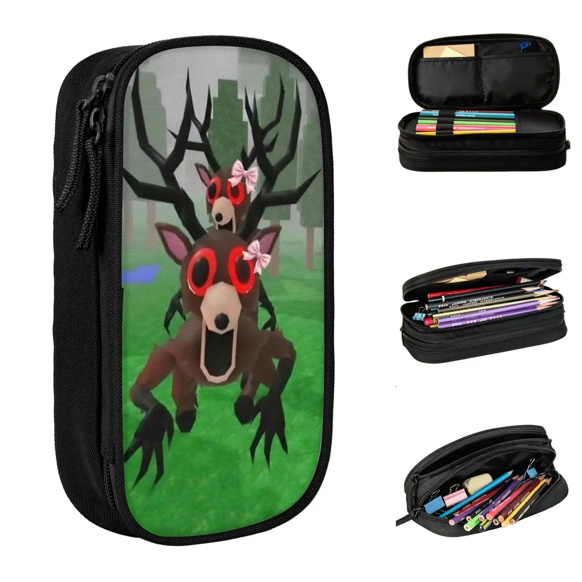 

Веселый пенал 99-ночей в лесу, пенал с изображением оленя, сумка для ручек для девочек и мальчиков, сумки для хранения, школьные канцелярские принадлежности для студентов