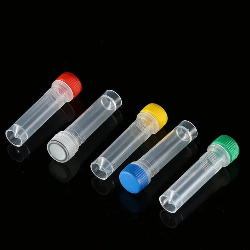 100Pcs/Lot High Quality 1.5ml Cryovial Centrifuge Tube Cryogenic Vials With Washer Test Tube