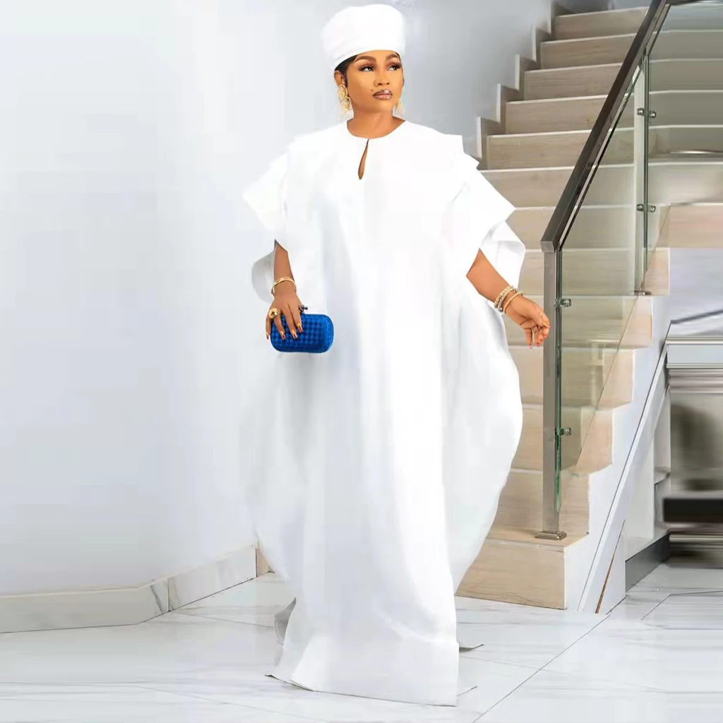 Nigeria Ladies Caftan Dress African Dresses for Women 2024 Traditional Hijab Abaya Musulman Boubou Robe Africaine Femme Clothes