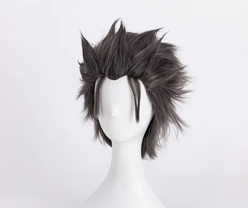 Re: Life in a Different World from Zero Natsuki Subaru Cosplay Wigs Short Black Grey Heat Resistant Synthetic Hair Wig + Wig Cap