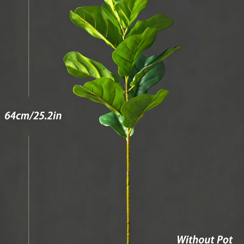64/122 cm großer künstlicher Ficusbaum, künstliche Eichenpflanze, tropischer Ficus-figueirobaum, Kunststoff-Banyan-Blätter für Haus, Garten, Hochzeitsdekoration – Detail 9