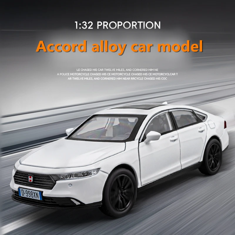 

New 1:32 HONDA Accord Alloy Car Model Diecasts Metal Vehicles Car Model High Simulation Sound and Light Collection Kids Toy Gift