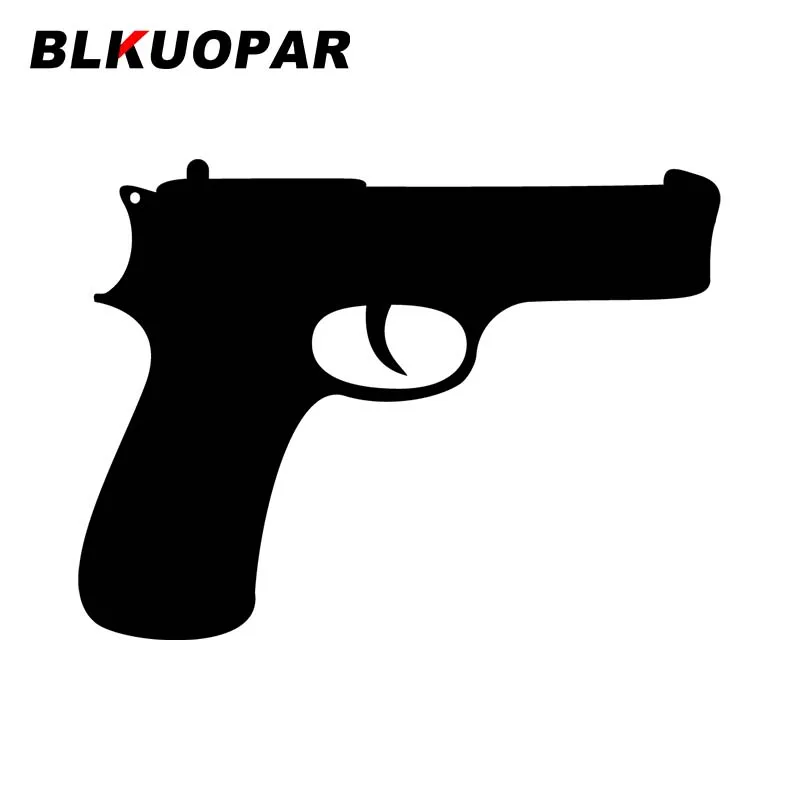 

BLKUOPAR for MM Hand Gun Car Sticker Funny Occlusion Scratch Decal Personality Windshield Refrigerator Bumper Car Accessories