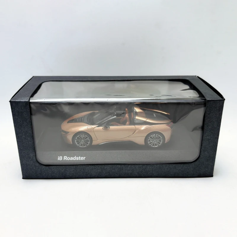 Coche deportivo i8 Roadster a escala 1:43, modelo de coche de aleación fundida, adornos de colección, recuerdo, exhibición estática, juguetes, regalo
