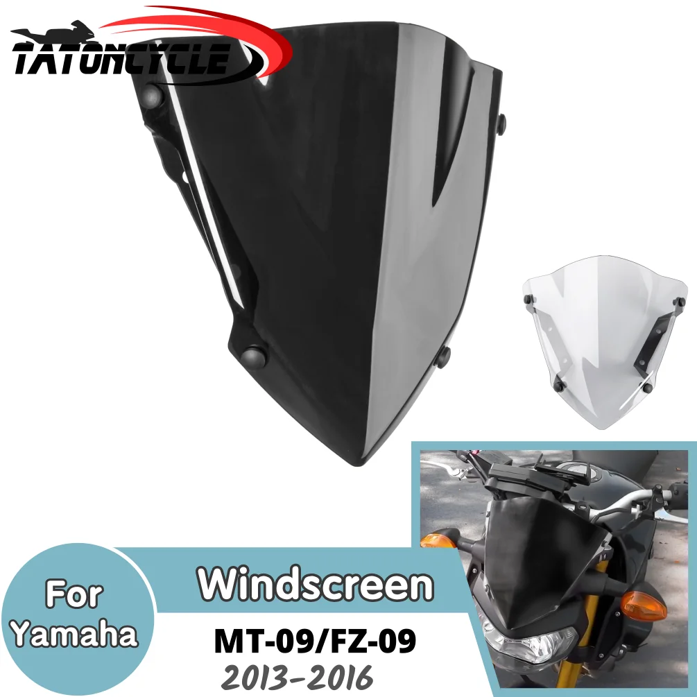 

for MT FZ 09 Windscreen Windshield For Yamaha MT-09 FZ-09 2013-2016 FZ09 MT09 Motorcycle Front Flyscreen Wind Deflector Screen