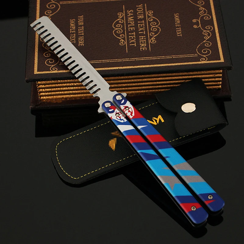Valorant Yoru's Stylish Butterfly Comb CSGO Butterfly Training Knife Comb Hero Weapons Bakcpack Pendant Birthday Gift view 4