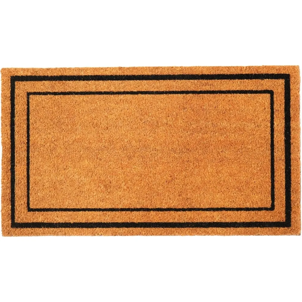 

Welcome Doormats, Natural Coco Coir Mats with Non-Slip PVC Backing, Indoor Outdoor Mats for Home & Office, Floor Mats for Door D
