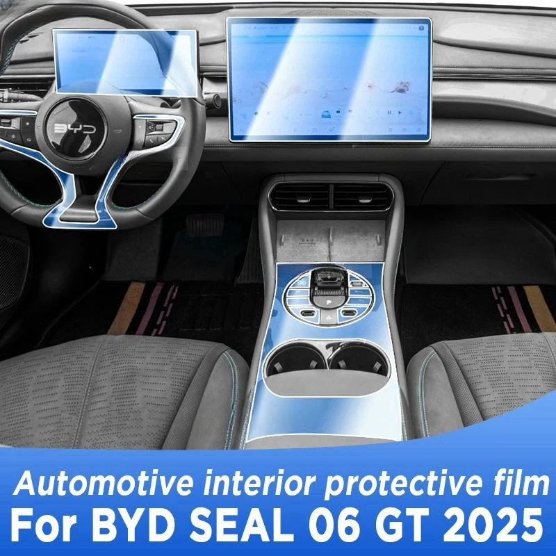 

For BYD SEAL 06 GT 2025 Gearbox Panel Navigation Screen Automotive Interior TPU Protective Film Cover Anti-Scratch Sticker