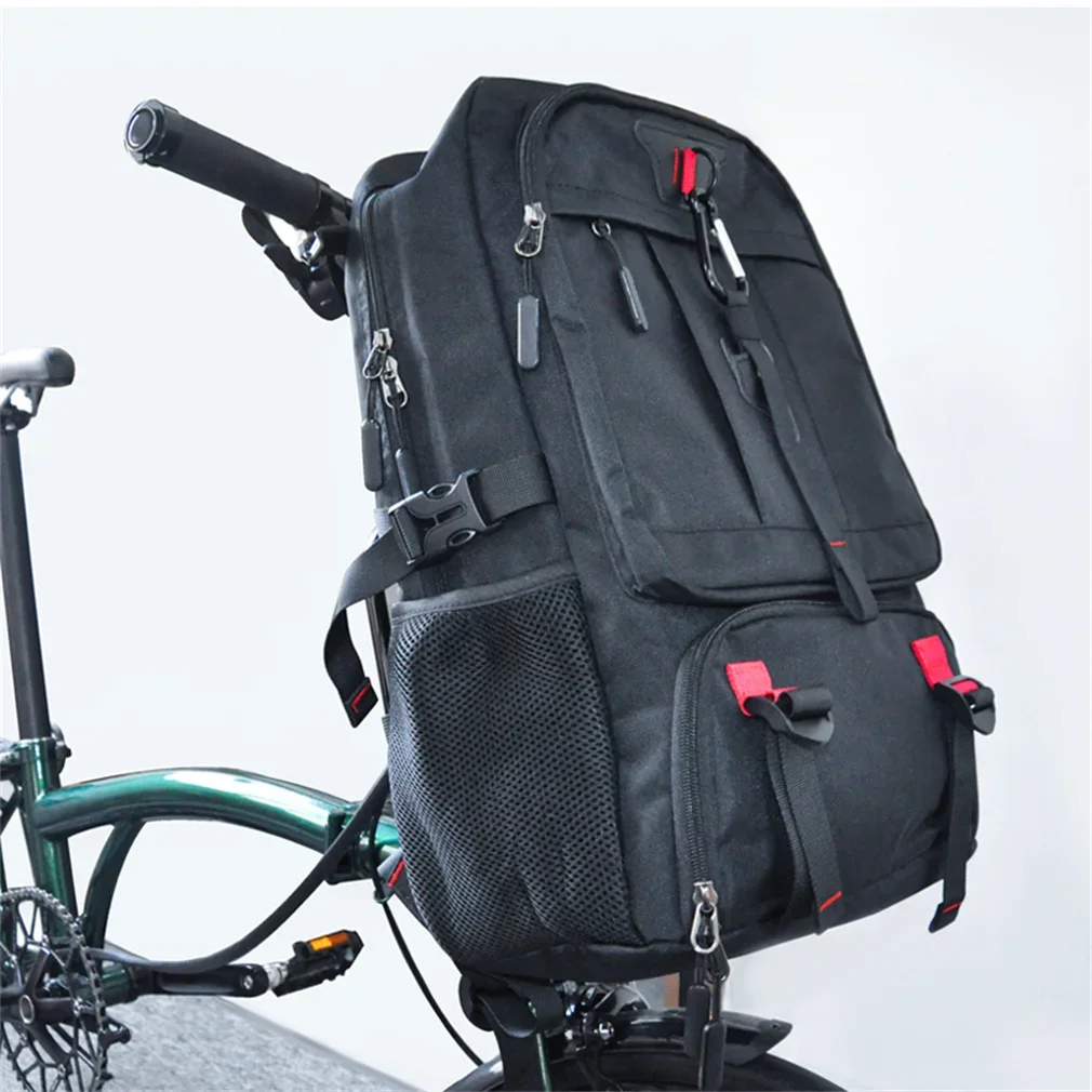 Folding Bicycle Usb Charging Travel Backpack For Brompton Bike Outdoor Sports Trekking With Shoe Packet Oxford Laptop Bag